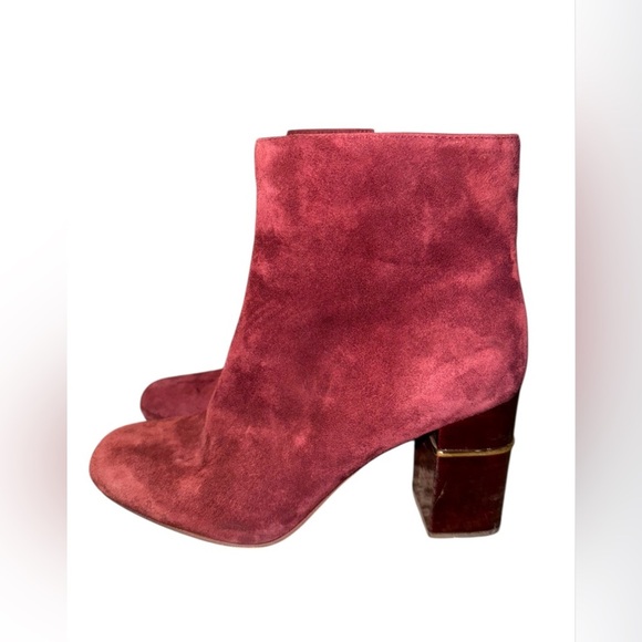 Enzo Angiolini Ginette suede boots Color Maroon Size 8 - Picture 2 of 8